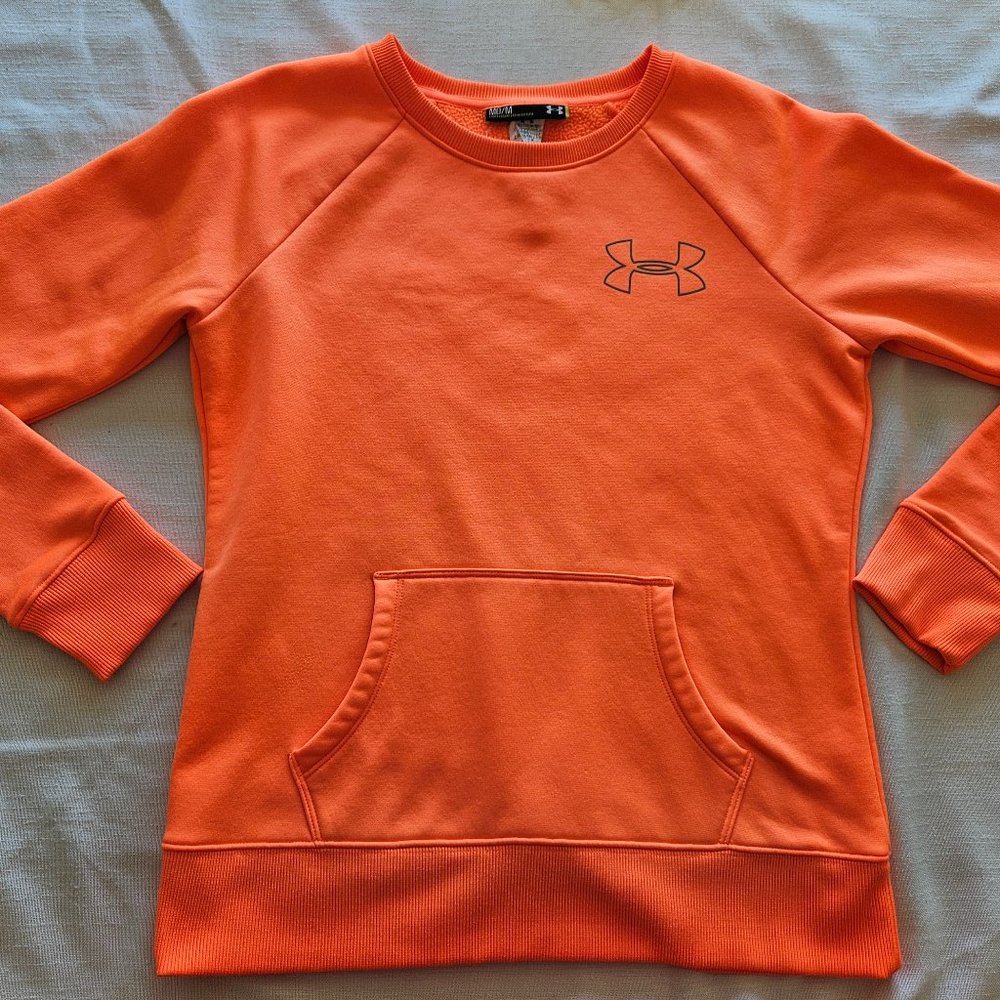 Under Armour Flourescent "Hunting" Orange Sweatshirt, Size M